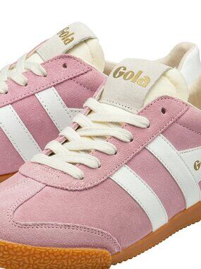 Gola Elan Women Retro Sneakers Y2K Casual Suede Pink Gum Sole Low Top US 9 NIB